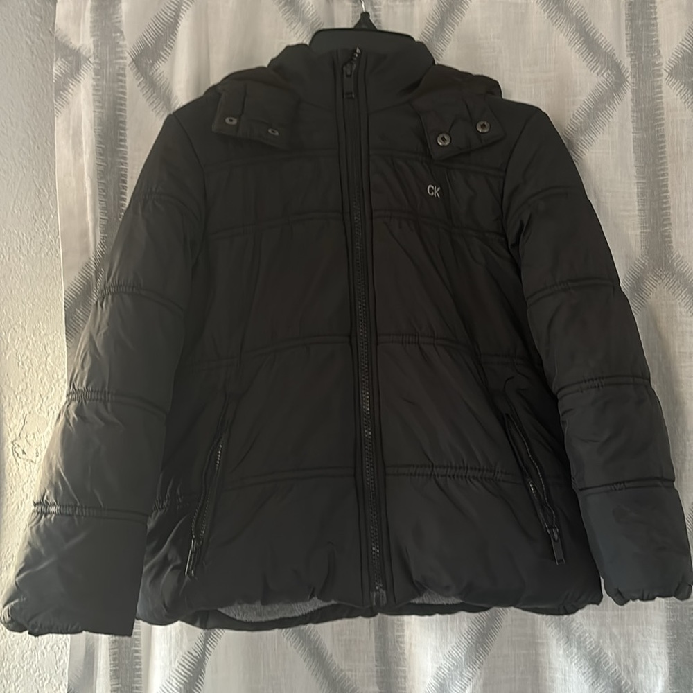 CALVIN KLEIN KIDS FLEECE LINED PUFFER JACKET - Picture 2 of 4
